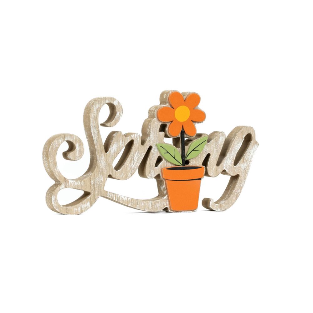 10" Wood Cutout  Spring | Multicolor | Bunnies and Blooms Collection