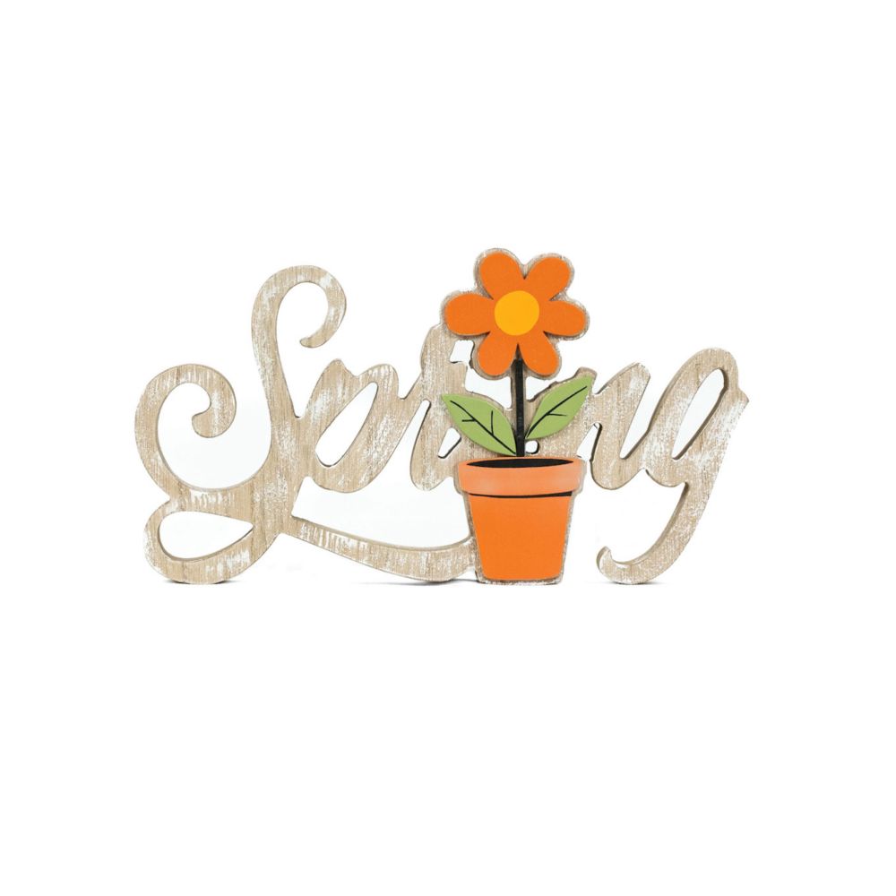 10x6x1 wood cutout (SPRING) multi