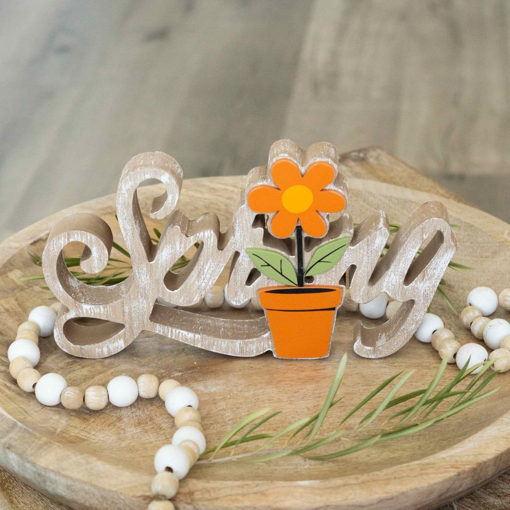 10" Wood Cutout  Spring | Multicolor | Bunnies and Blooms Collection