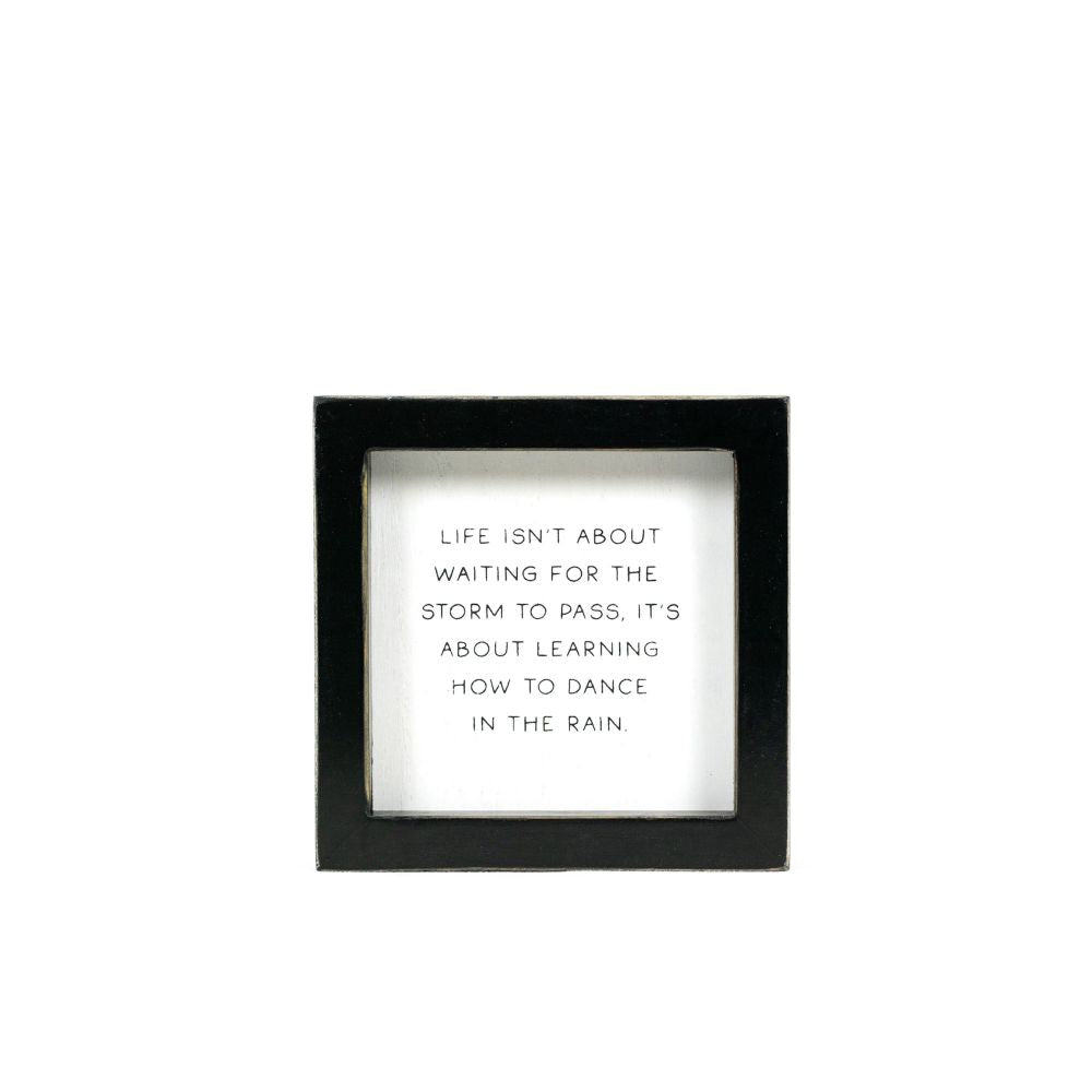 5x5x1.5 wood frame sign (STORM) wh/bk