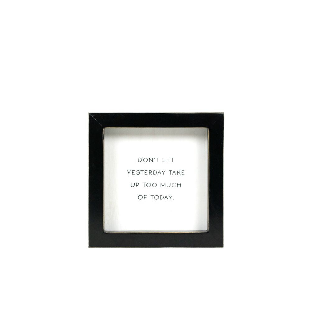 5x5x1.5 wood frame sign (TODAY) wh/bk