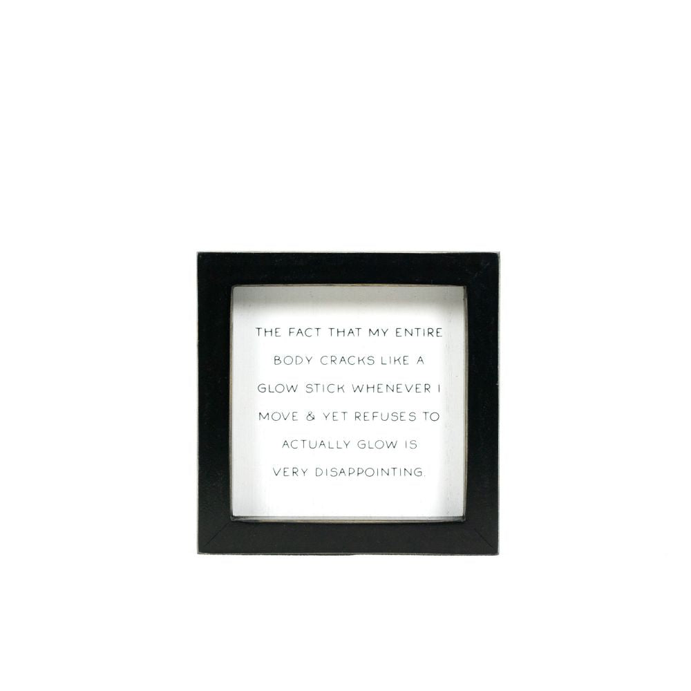 5x5x1.5 wood frame sign (BODY) wh/bk