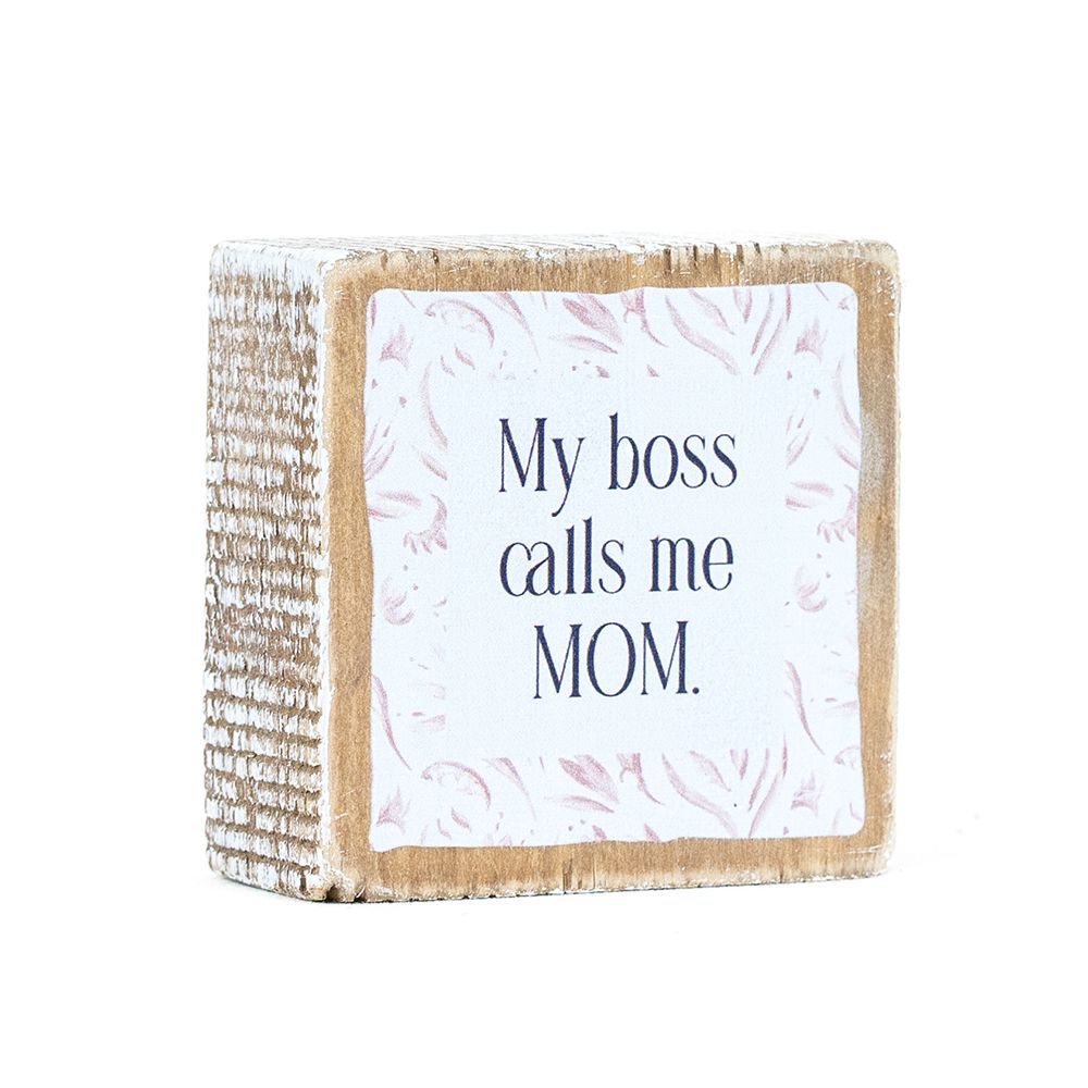 3" Reversible Wood Frame Sign - Awesome/Mom | Mother's Day Collection
