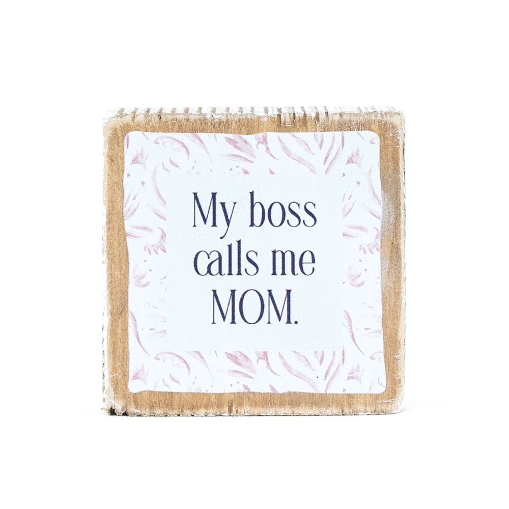 3" Reversible Wood Frame Sign - Awesome/Mom | Mother's Day Collection
