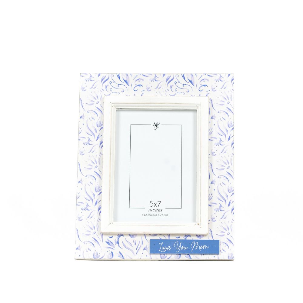 9x11x1 wood photo frame (LOVE MOM)(5x7)