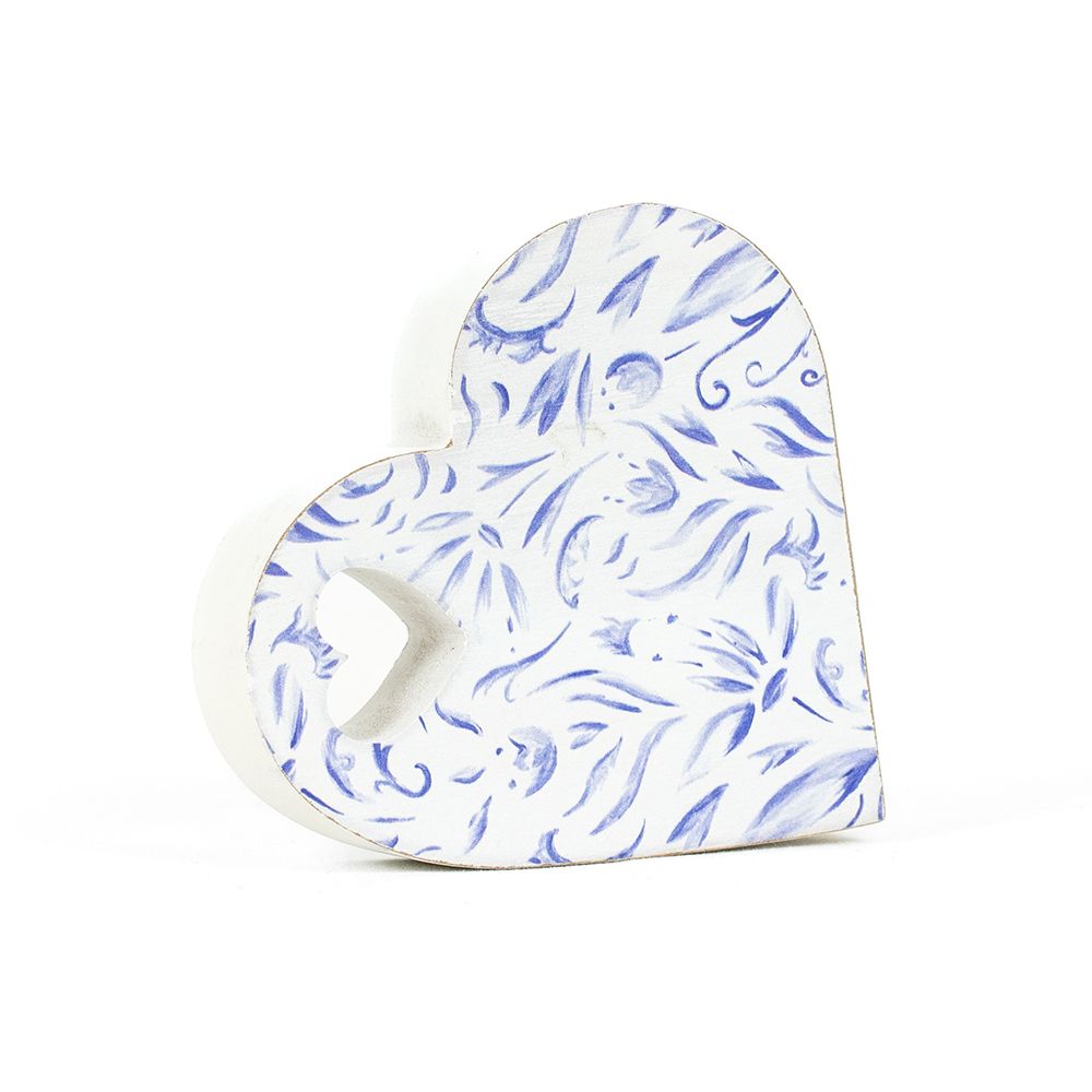 4" Reversible Wood Heart Tabletop - A Piece Of My Heart Lives In Heaven | Multicolor | Remember When Collection