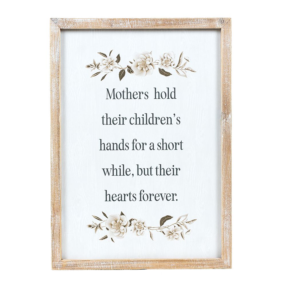 14" x 19" Reversible Wood Frame Sign - Mom Quotes/Forever | Multicolor | Mother's Day Collection