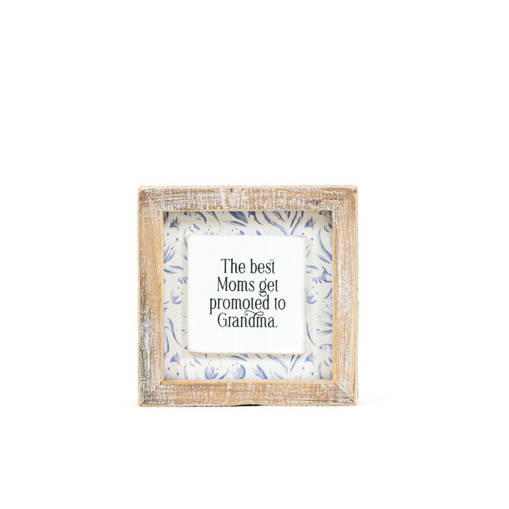 5x5x1.5 rvs wood frame sign (MOMS/GRANDMA)