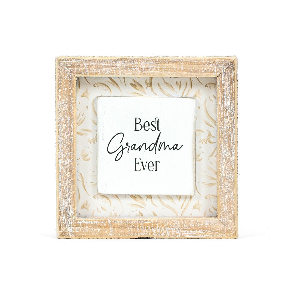 5" Reversible Wood Frame Sign - Grandma | Mother's Day Collection