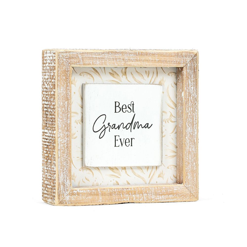 5" Reversible Wood Frame Sign - Grandma | Mother's Day Collection
