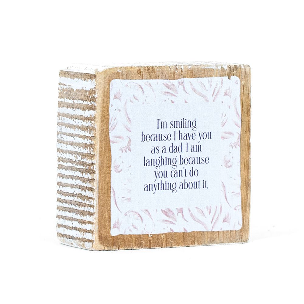 3" Reversible Wood Block Sign - Ability/Dad | Father's Day Collection