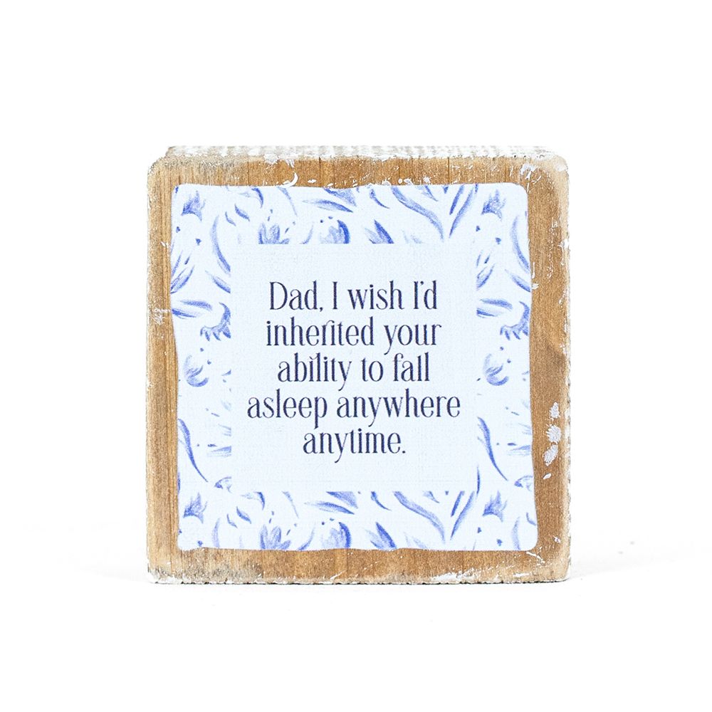 3" Reversible Wood Block Sign - Ability/Dad | Father's Day Collection