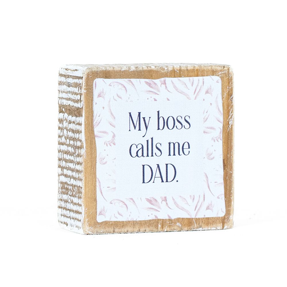 3" Reversible Wood Block Sign - Dad | Father's Day Collection
