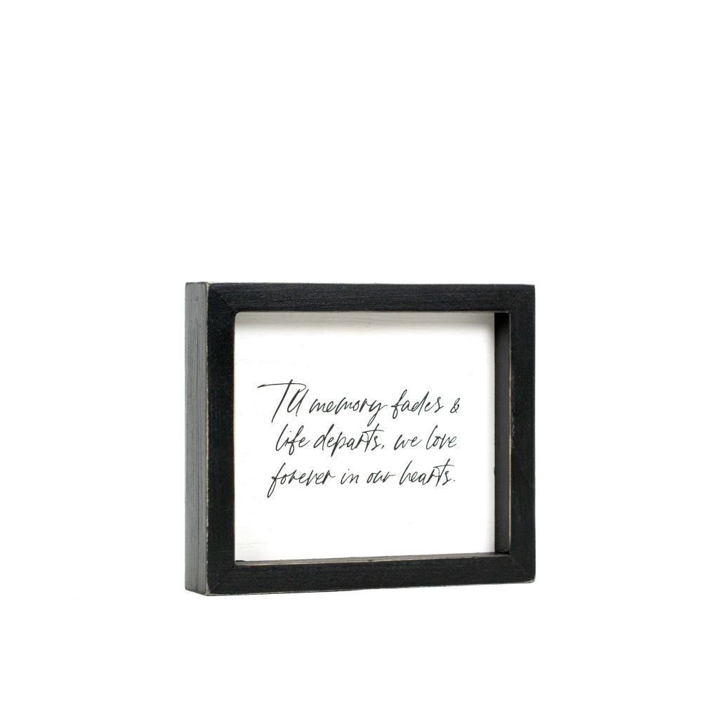 7" x 6" Wood Frame Sign - Love Forever | Remember When Collection