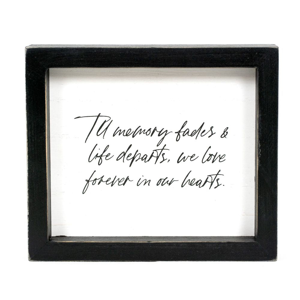 7x6x1.5 wood frame sign (FOREVER) wh/bk