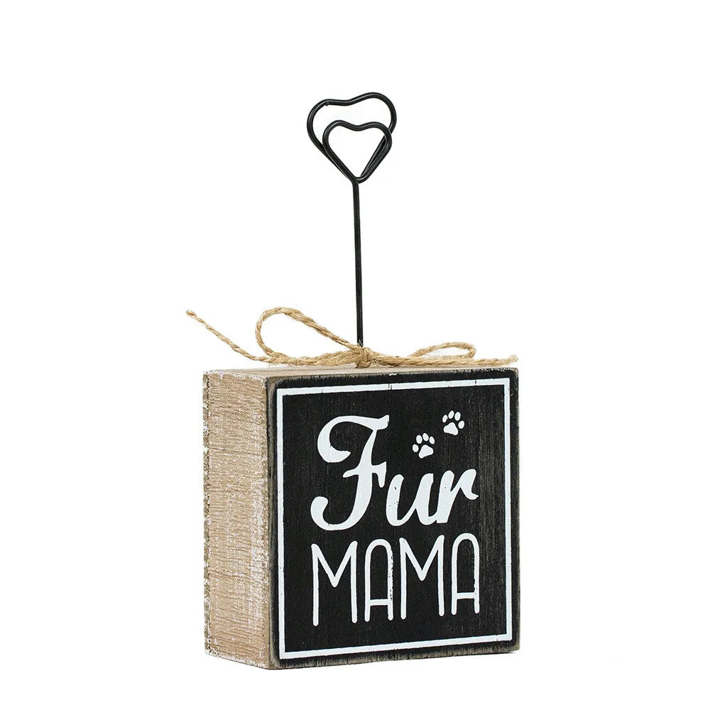3" x 6" Wood Photo Block - Fur Mama | Fur Babies Collection