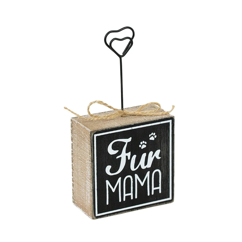 3" x 6" Wood Photo Block - Fur Mama | Fur Babies Collection