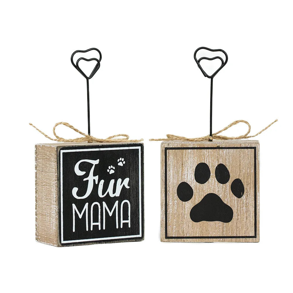 3x6x1.5 wood photo block (FUR MAMA)