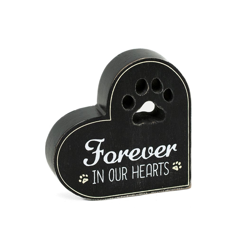 4" Reversible Chunky Wood Shape - Pet Heart | Fur Babies Collection