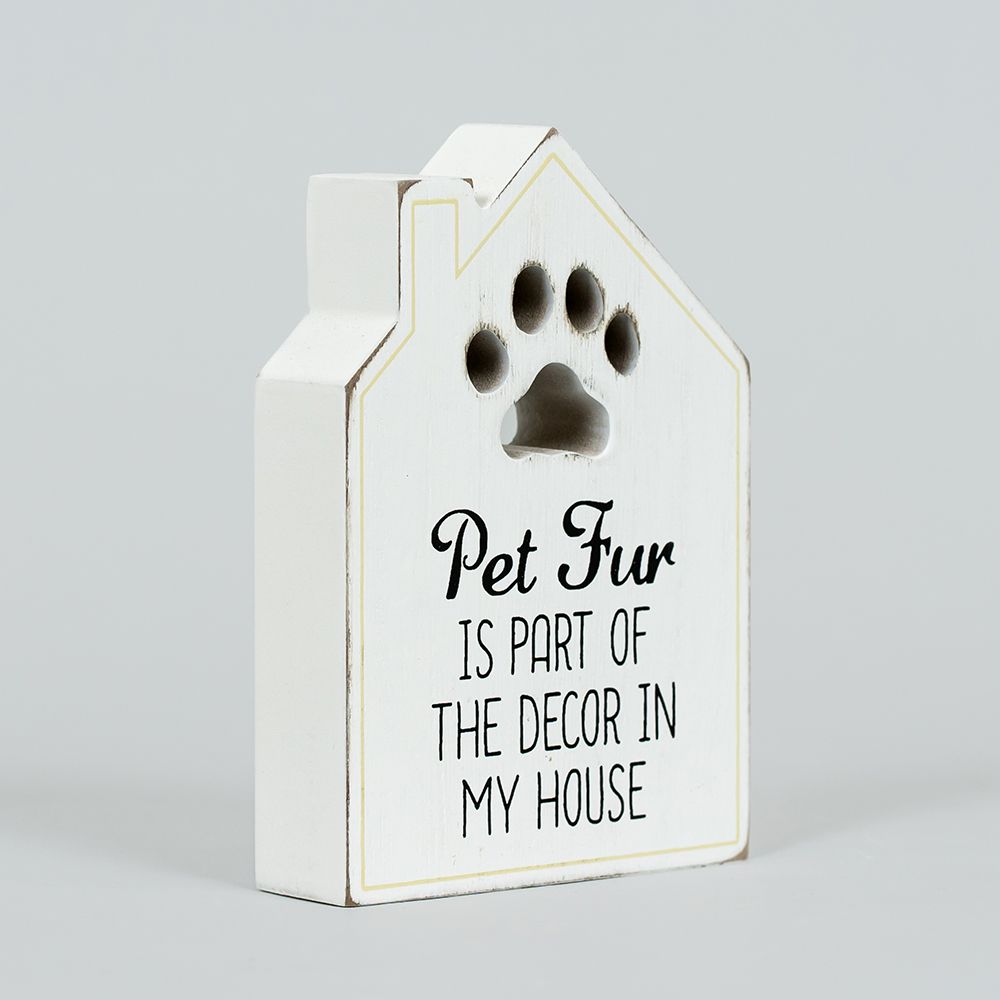 5" Reversible Chunky Wood Shape - Pet Lover | Fur Babies Collection