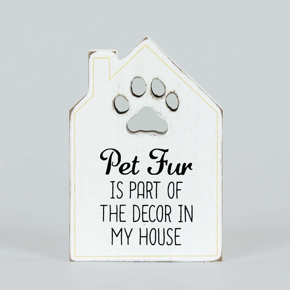 5" Reversible Chunky Wood Shape - Pet Lover | Fur Babies Collection