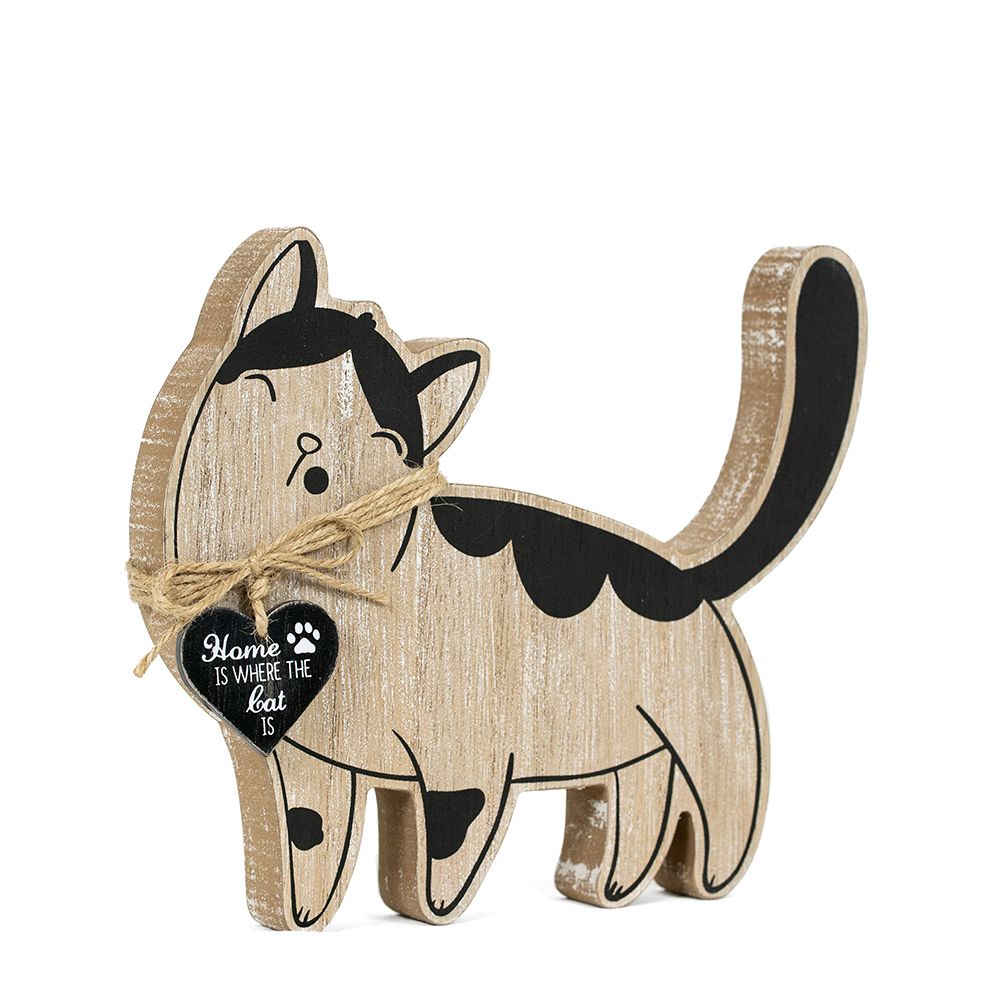 8" Chunky Wood Shape - Cat | Fur Babies Collection