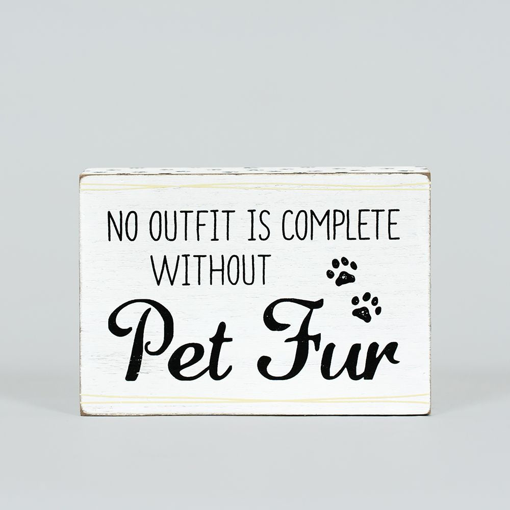5" x 4" Reversible Wood Frame Sign - Love/Fur | Fur Babies Collection