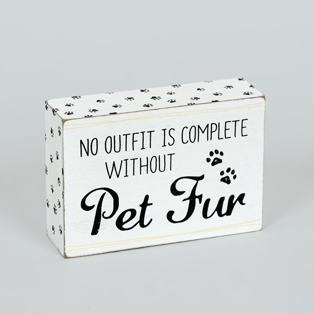 5" x 4" Reversible Wood Frame Sign - Love/Fur | Fur Babies Collection