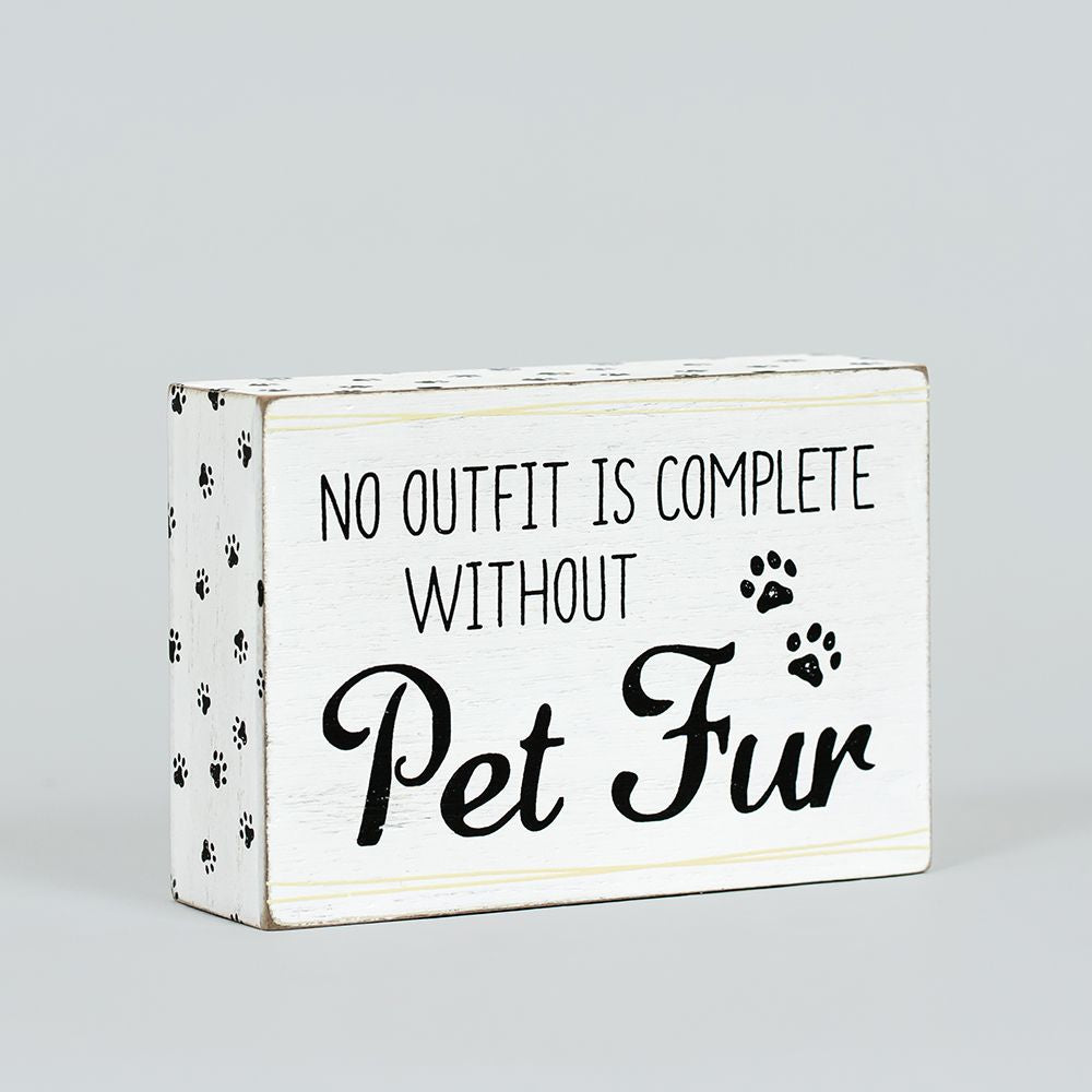 5" x 4" Reversible Wood Frame Sign - Love/Fur | Fur Babies Collection