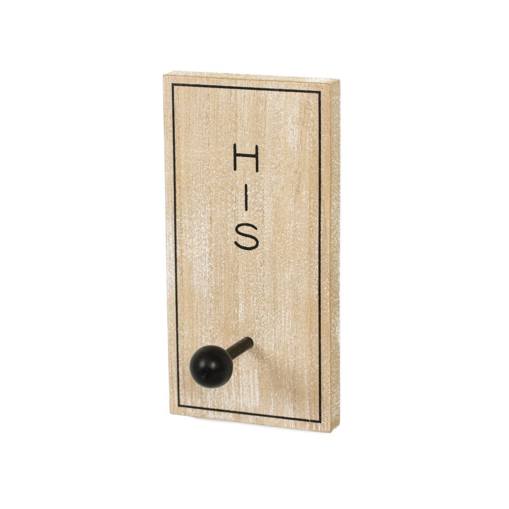 8" Wood Hook Board (Set of 2) - His and Hers | You and Me Collection