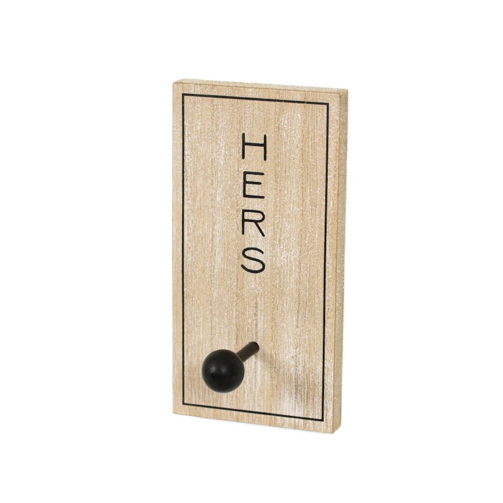 8" Wood Hook Board (Set of 2) - His and Hers | You and Me Collection