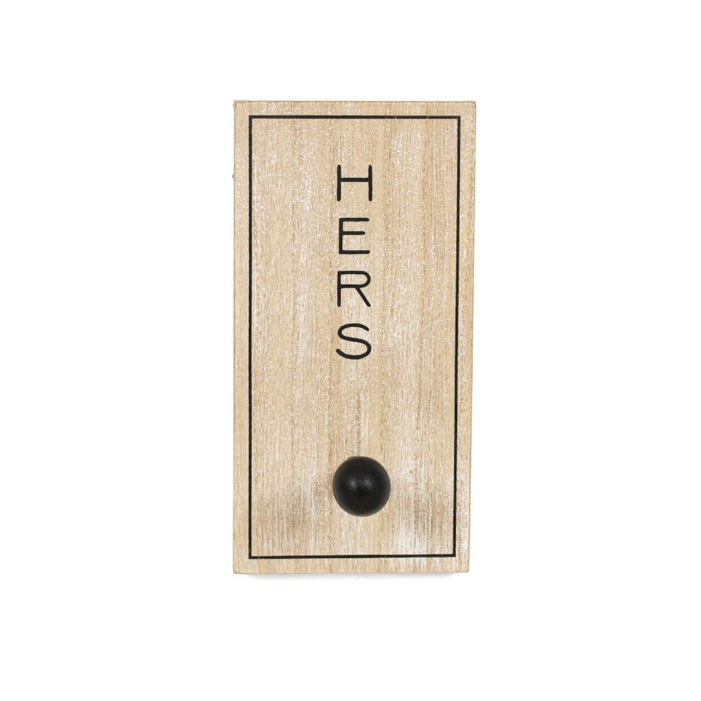 8" Wood Hook Board (Set of 2) - His and Hers | You and Me Collection