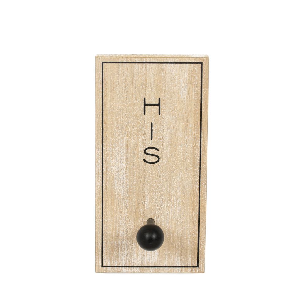 8" Wood Hook Board (Set of 2) - His and Hers | You and Me Collection