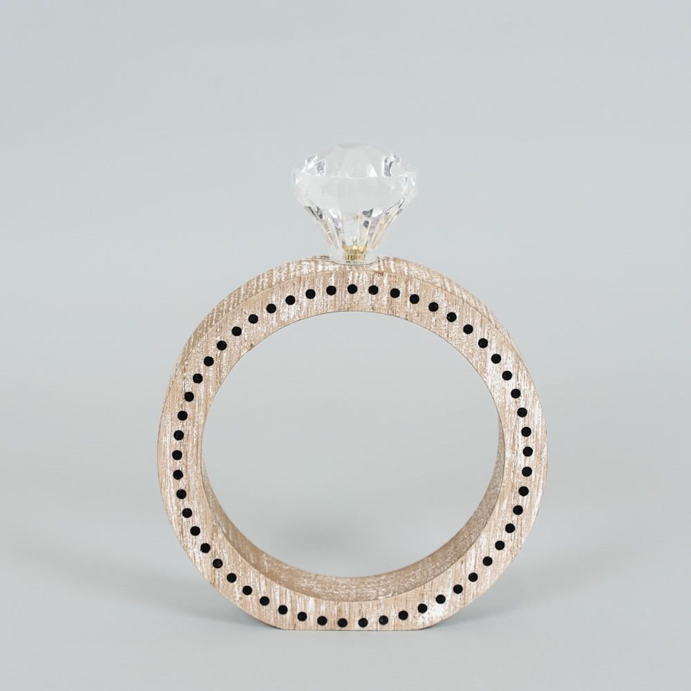 6" Chunky Wood Shape - Ring | Black and Natural | You and Me Collection