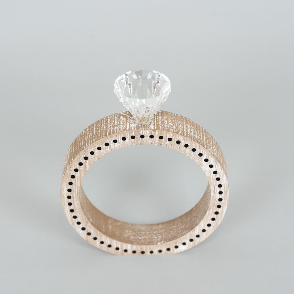 6" Chunky Wood Shape - Ring | Black and Natural | You and Me Collection