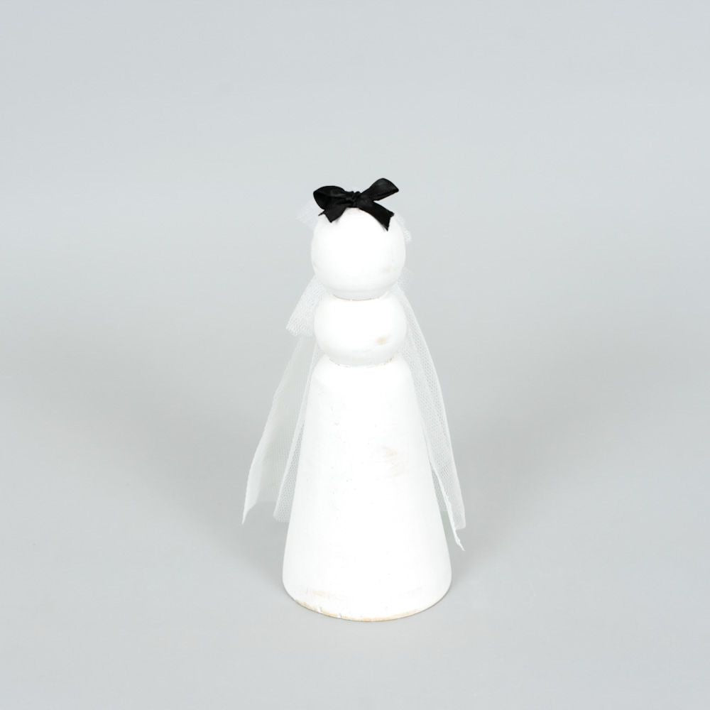 7" Chunky Wood Shape Set - Couple (Set of 2) | Black and White | You and Me Collection