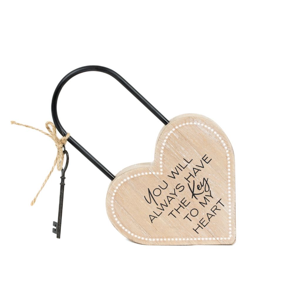 8" Chunky Wood Shape - Key | You and Me Collection