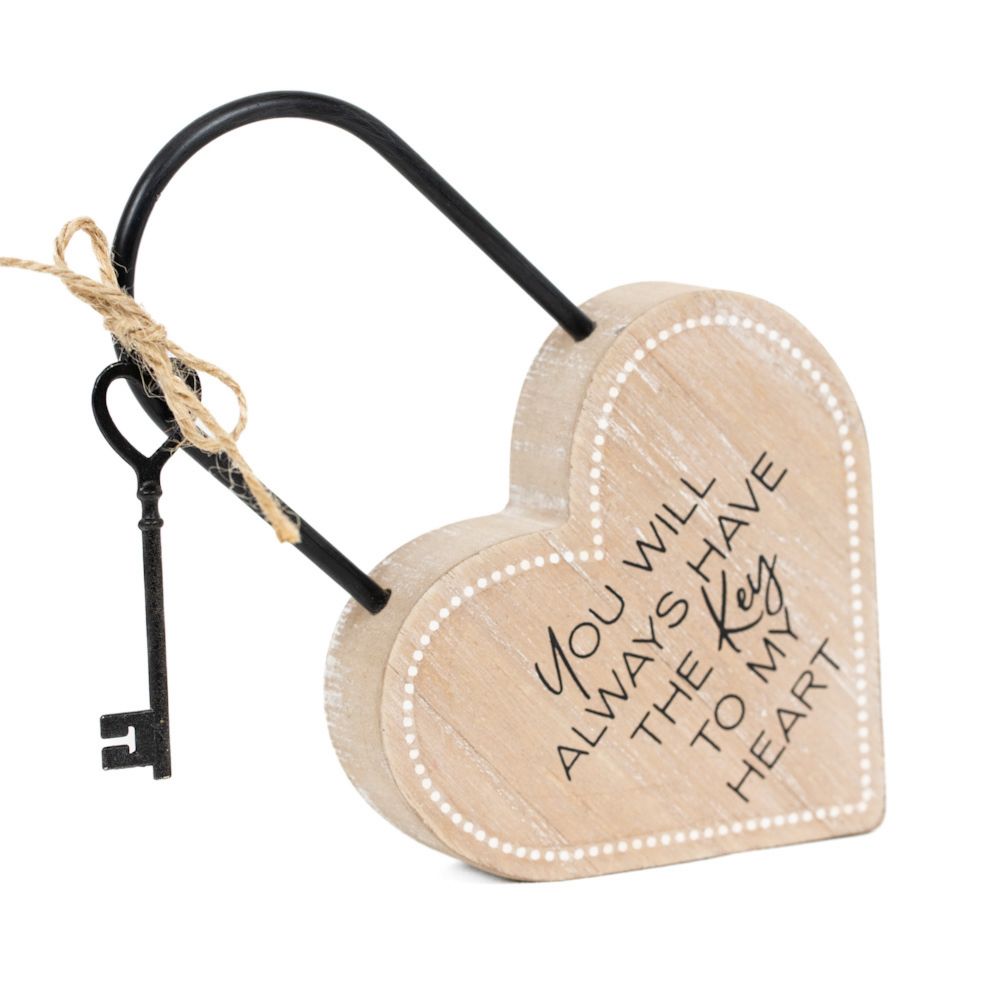 8" Chunky Wood Shape - Key | You and Me Collection