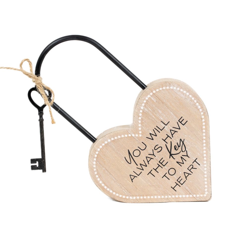 8" Chunky Wood Shape - Key | You and Me Collection