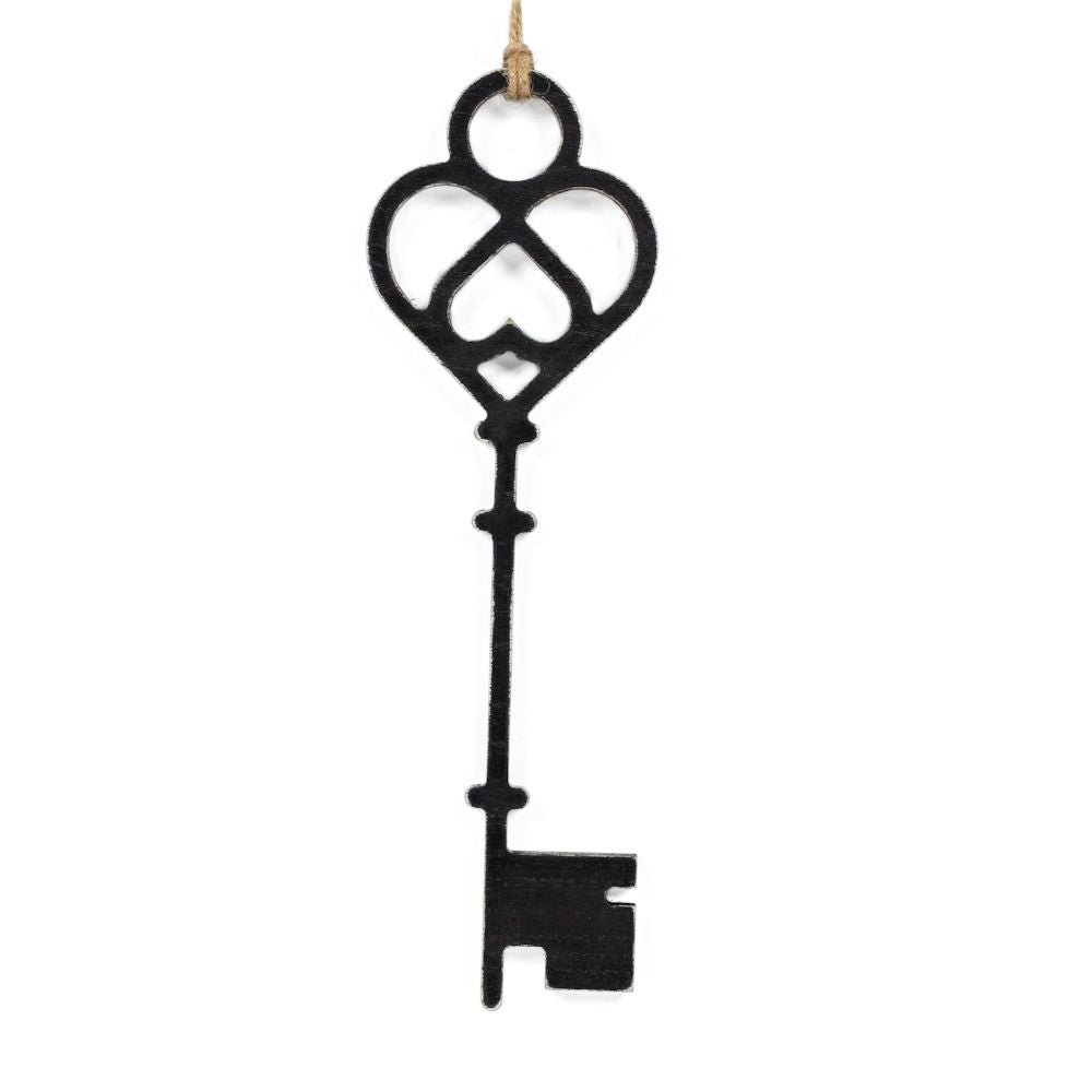 12" Metal Shape - Key | Black | You and Me Collection