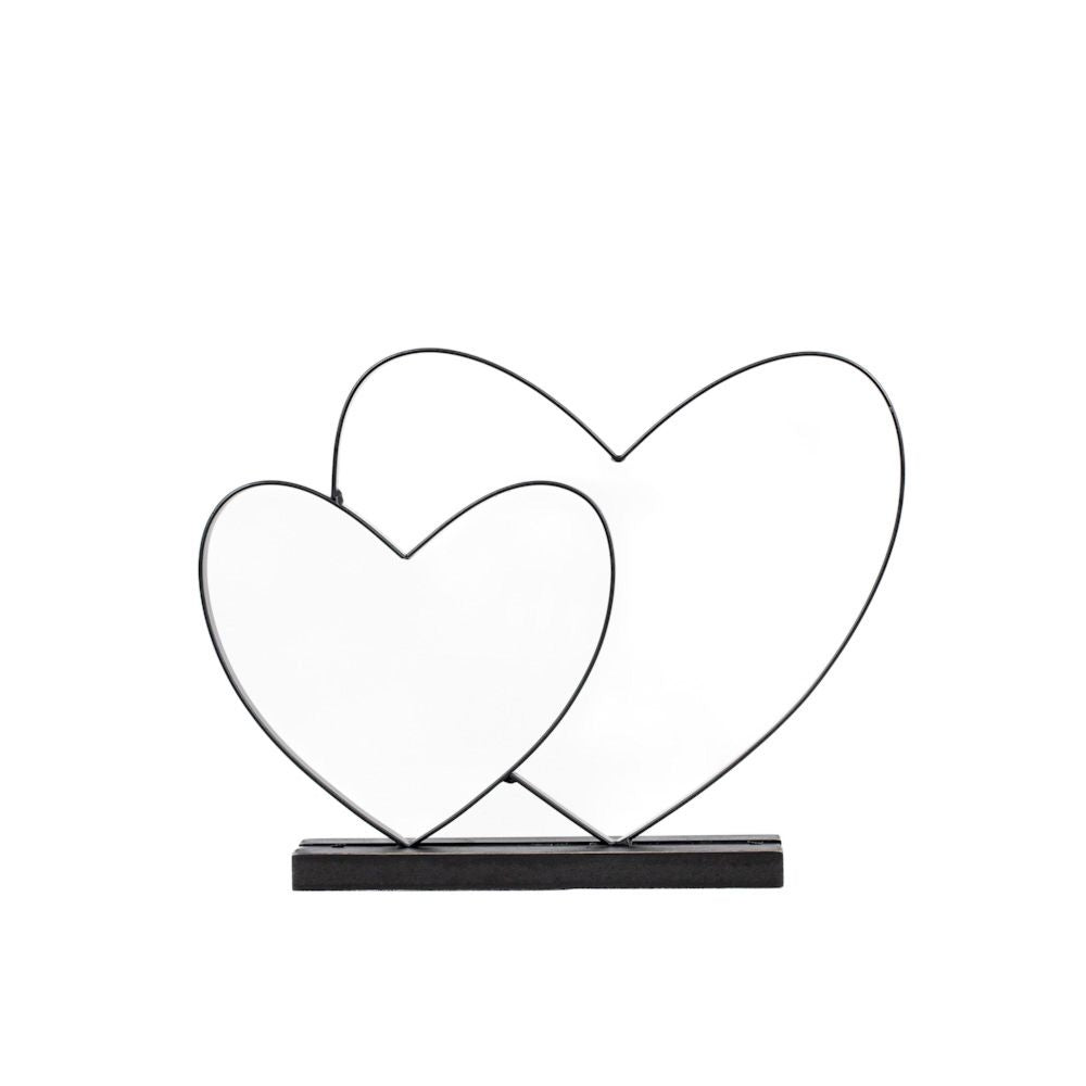 11x9x2 metal shape on base (HEARTS) bk