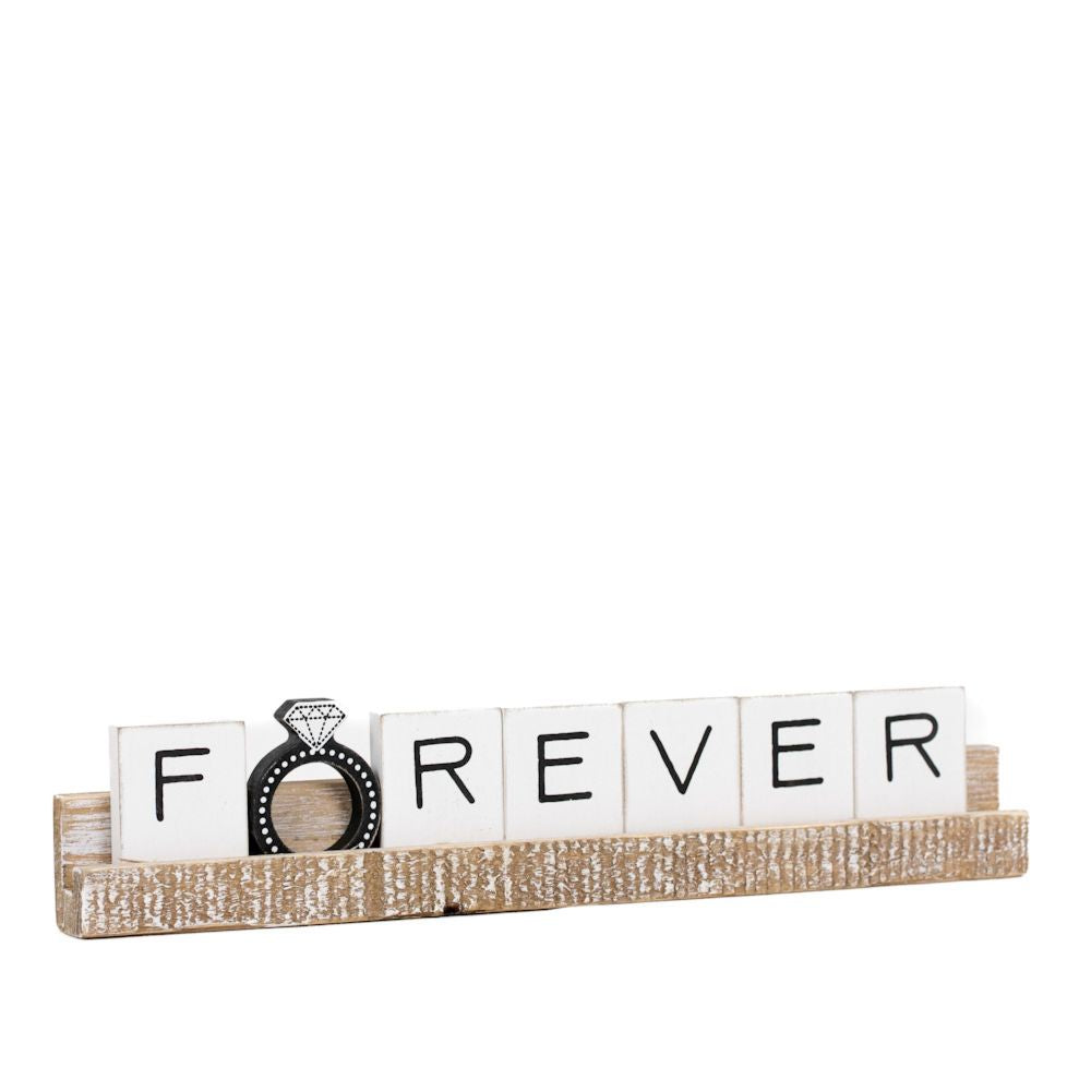 12" Wood Ledge Kit - Forever | White and Black | You and Me Collection