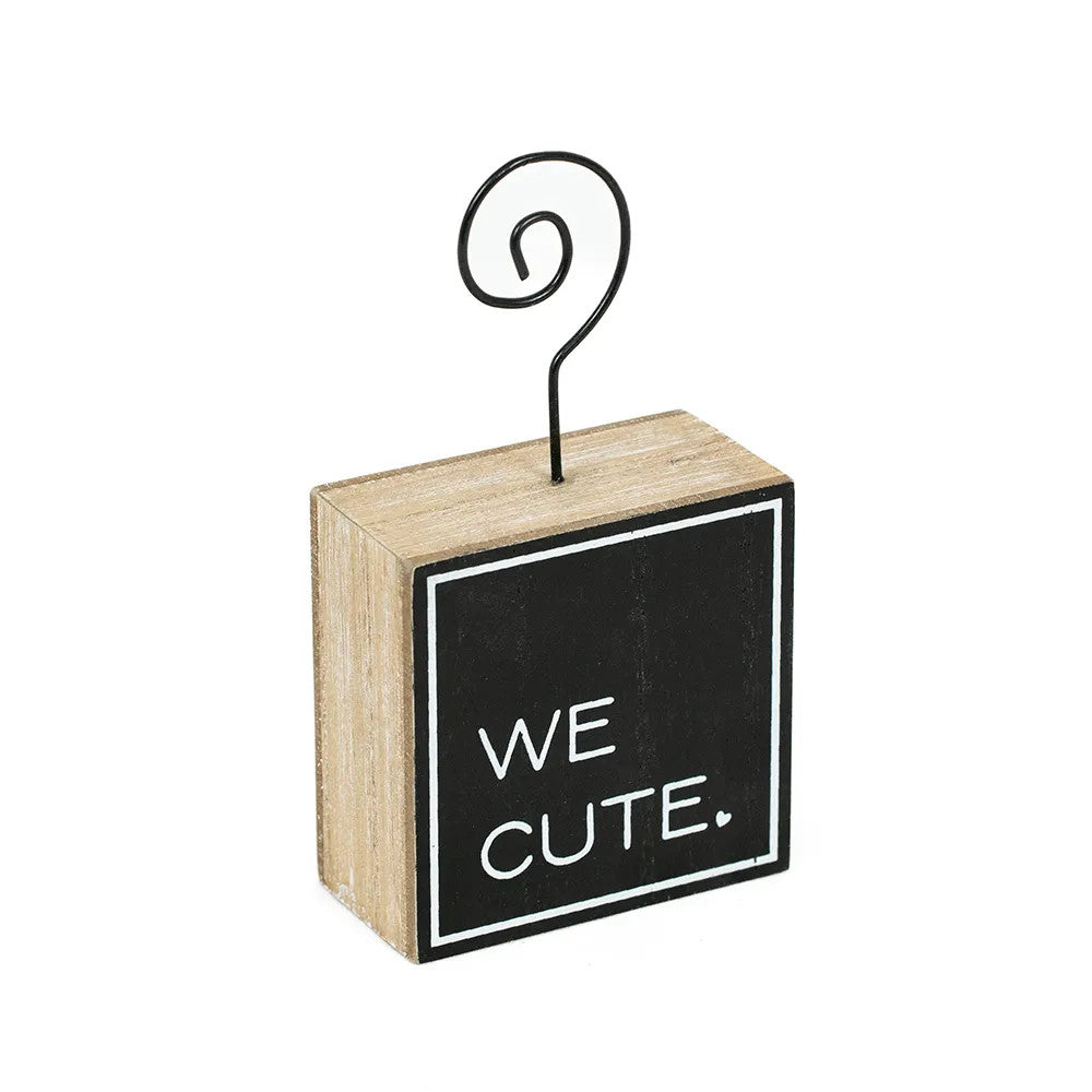 3" x 6" Wood Photo Block - We Cute | You and Me Collection