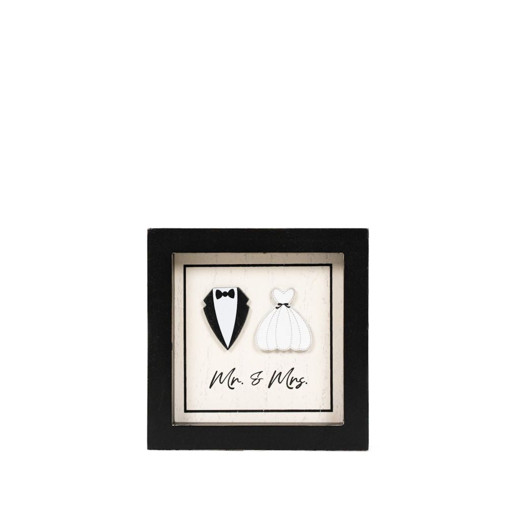 5x5x1.5 rvs wood frame sign (MR/YOU) wh/bk