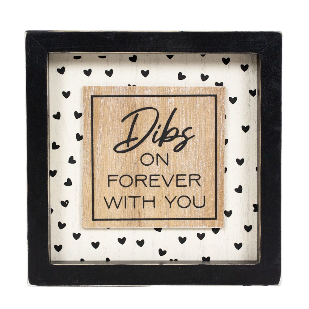7x7x1.5 rvs wood frame sign (DIBS/HELLO)