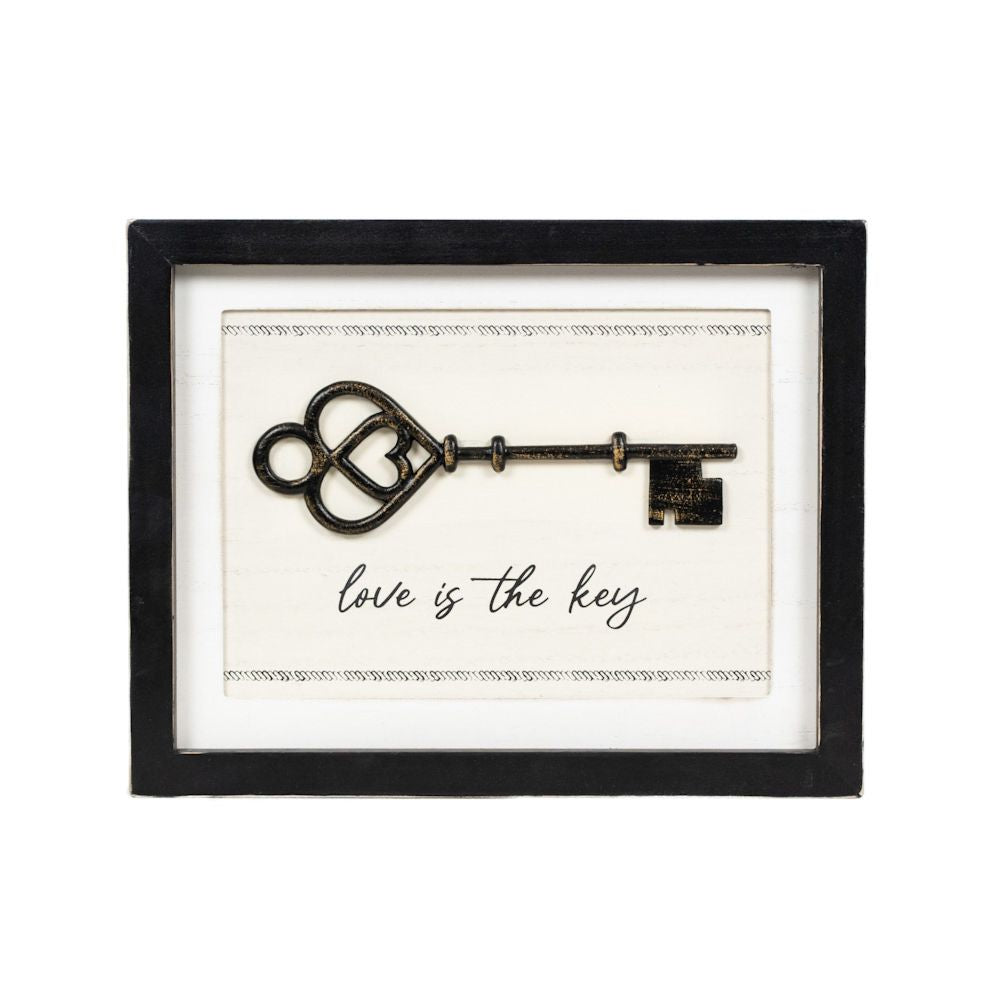 13x10x1.5 rvs wood frame sign (KEY/YOU) wh/bk