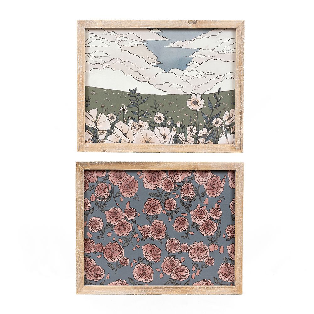 16x13x1.5 rvs wood frame sign (LANDSCAPE/ROSES)