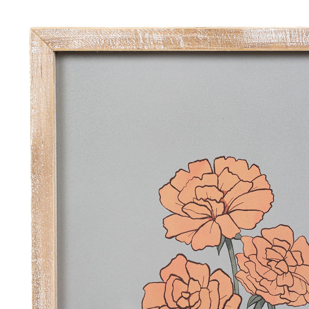 13" x 17" Reversible Wood Frame Sign - Pattern/Marigold | Multicolor