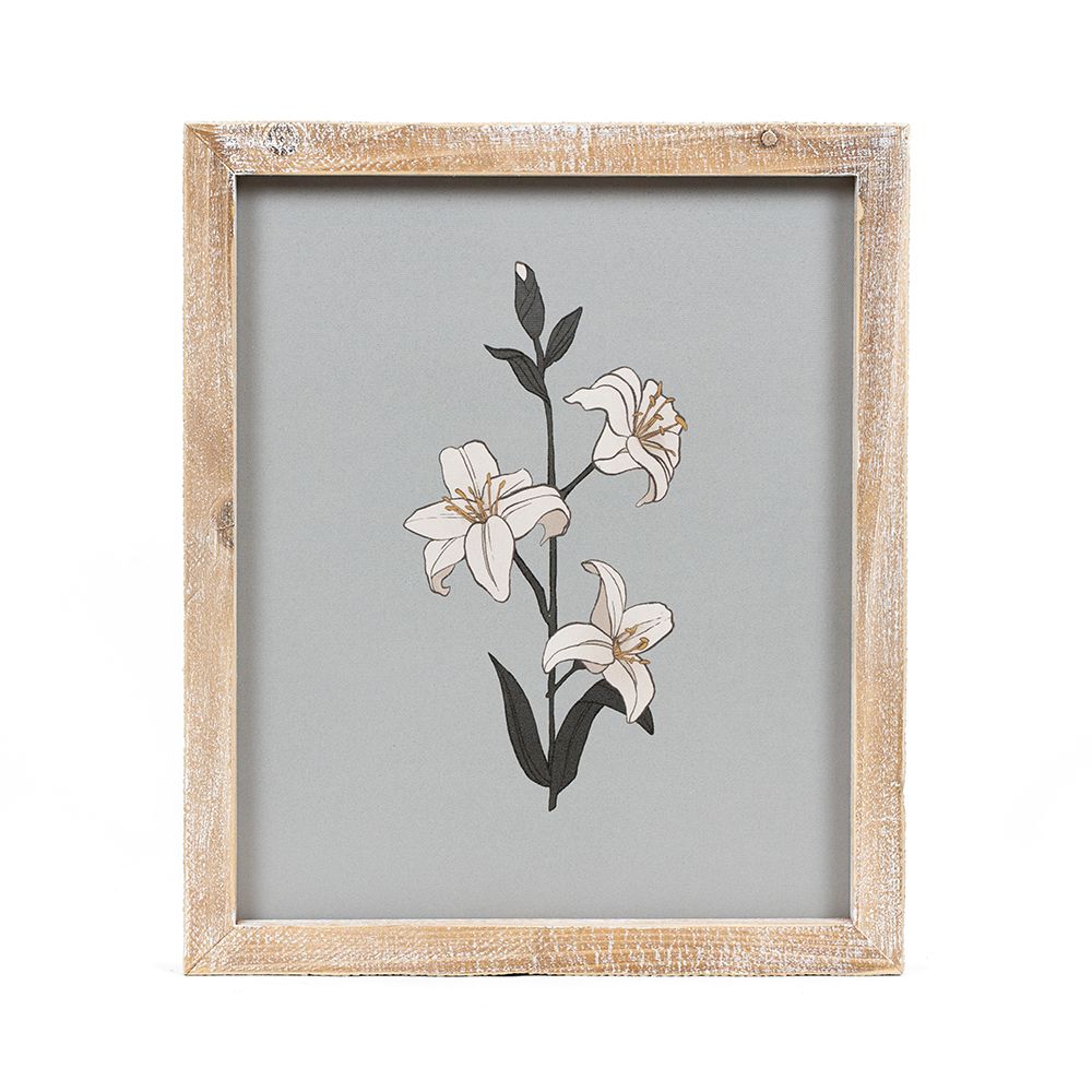 11" x 13" Reversible Wood Frame Sign - Lily | Multicolor