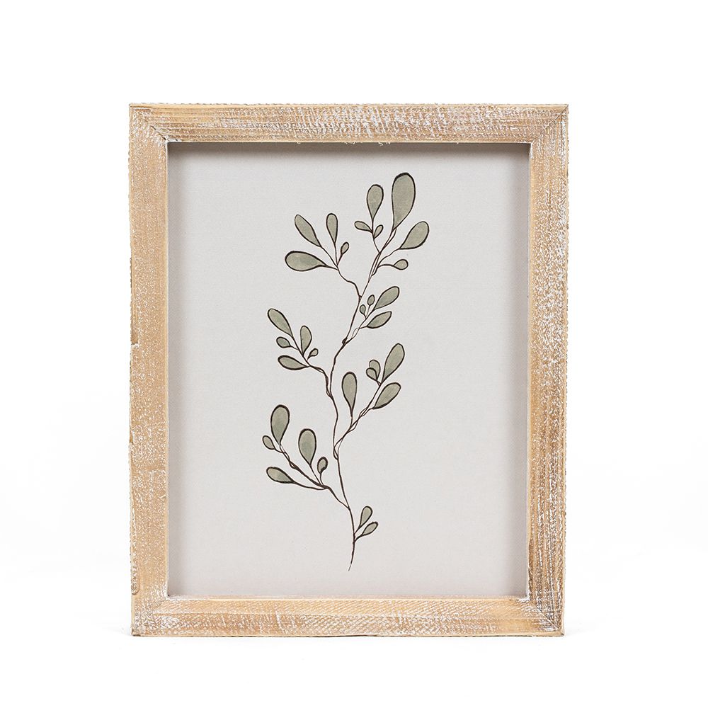 9" x 11" Reversible Wood Frame Sign - Plant/Periwinkle | Multicolor